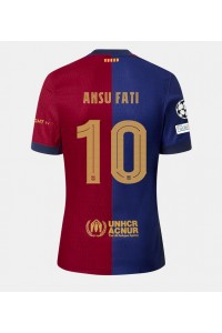 Fotbalové Dres Barcelona Ansu Fati #10 Domácí Oblečení 2024-25 Krátký Rukáv